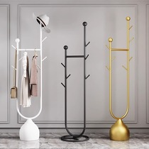 Light and luxurious Nordic clothes hat rack floor bedroom hanging clothes hangers do not occupy a minimalist modern home living room hanging bag clothes rack