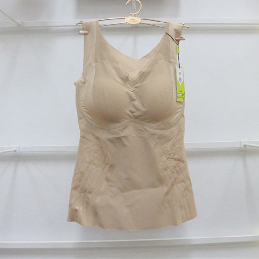 2 Pieces of 26 New Style Sculpting Body Shaper Micro-Pressure Tummy Control Bra-Free Camisole Camellia Care Vest 005