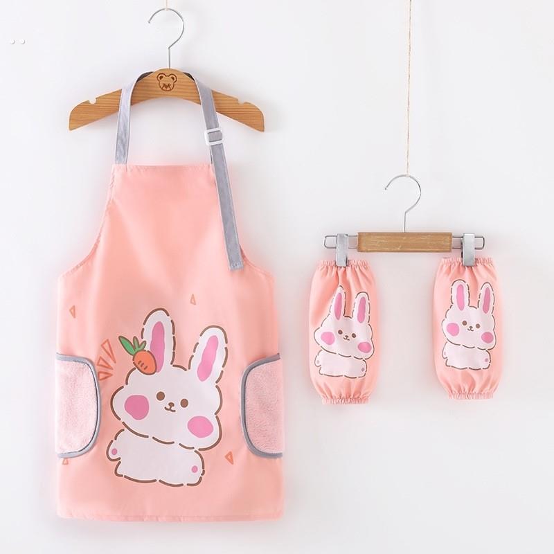 Children's painting apron, painting smock, waterproof and anti-dirty art reverse dressing, baby kindergarten eating bib, pocket to eat
