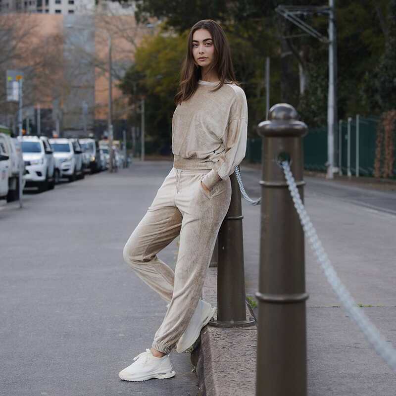 Korean Andar Velvet Corduroy Jogger Pants with Cuffs Korean Andar Velvet Corduroy Jogger Pants with Cuffs