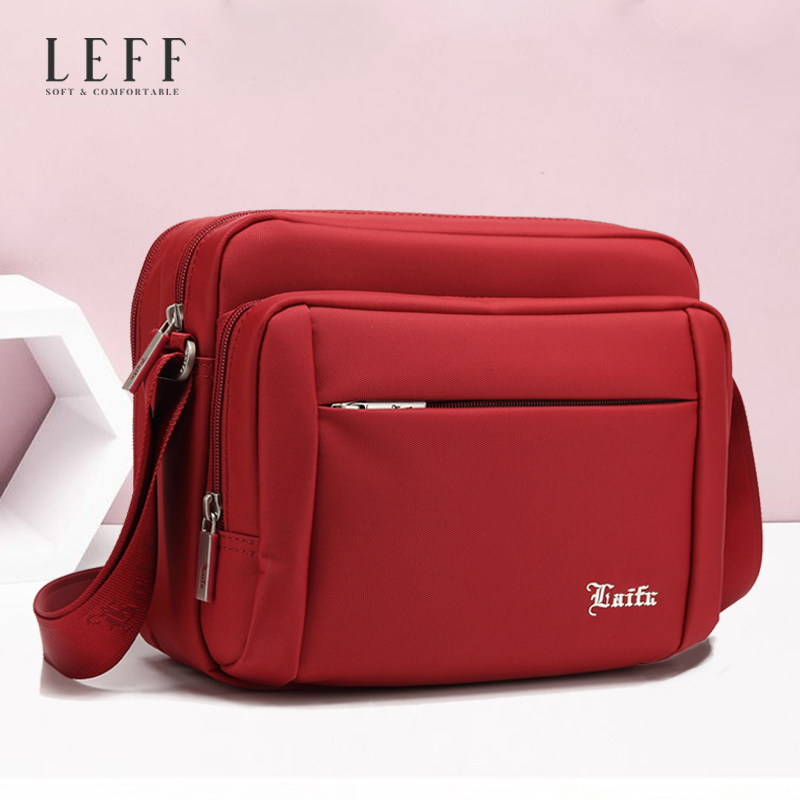 Leif Women's Bag Oxford Cloth Crossbody Bag Women's Large Capacity Middle-Aged Mother's Bag Multi-Layer Canvas Bag Shoulder Bag Lightweight Leif Women's Bag Oxford Cloth Crossbody Bag Women's Large Capacity Middle-Aged Mother's Bag Multi-Layer Canvas Bag Shoulder Bag Lightweight