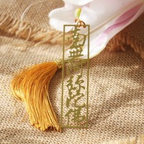 Buddhist bookmarks Golden Amita Buddha Buddha Metal Brass Buddha Number Zen Link Link Bookmark Gift