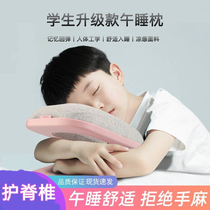 The artifact that sleeps on the table high school students takes a nap in the summer and sleeps on the pillow.