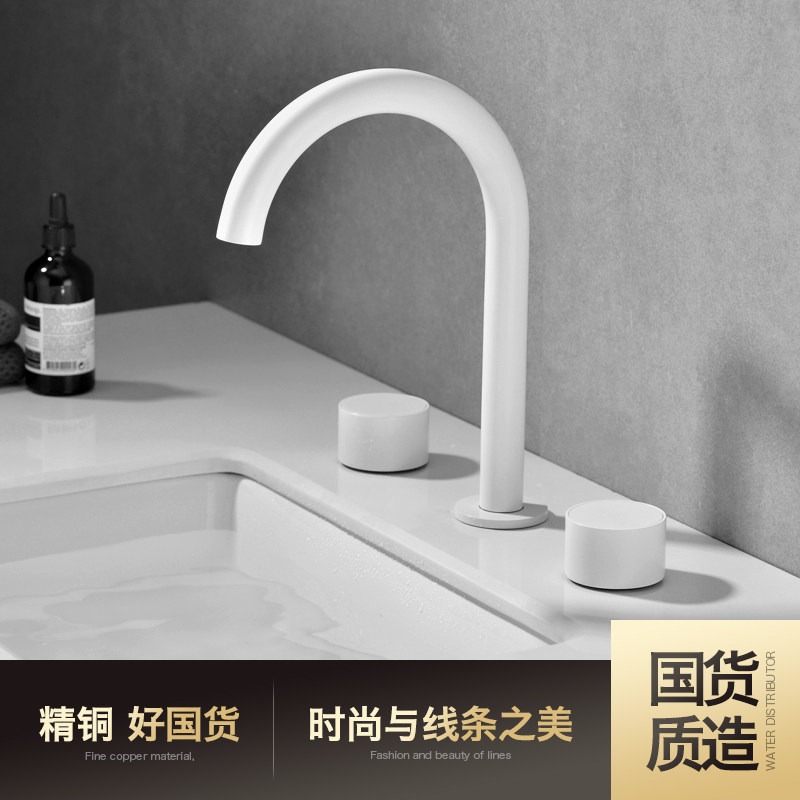Dullary NEW Designer New Two-Piece Three-Piece Three-Pipe Cold and Heat Wash Basin Wash Faucet