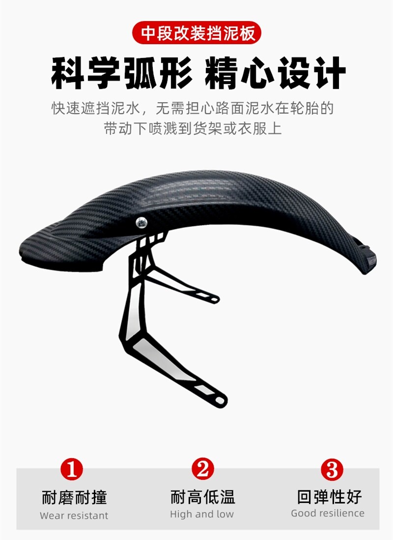 Geshilin U2 Mudguard U+Bm Is Suitable for the Front Section of the No. 9 Mechanic Rear Mudguard for Rear Shield Accessory Modification