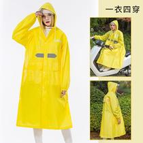 Raincoat one-piece fashionable long cycling electric bike poncho for men and women outdoor hiking backpack raincoat polyester fiber
