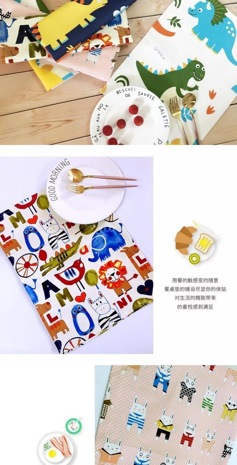 Học sinh tiểu học ăn khăn trải bàn trẻ em placemats bàn ăn trưa học sinh trường phổ thông phim hoạt hình placemats - Khăn trải bàn khan trai ban dep