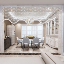 Bead curtain door curtain living room restaurant balcony aisle decoration hanging curtain crystal beads wavy bead chain bedroom hanging curtain