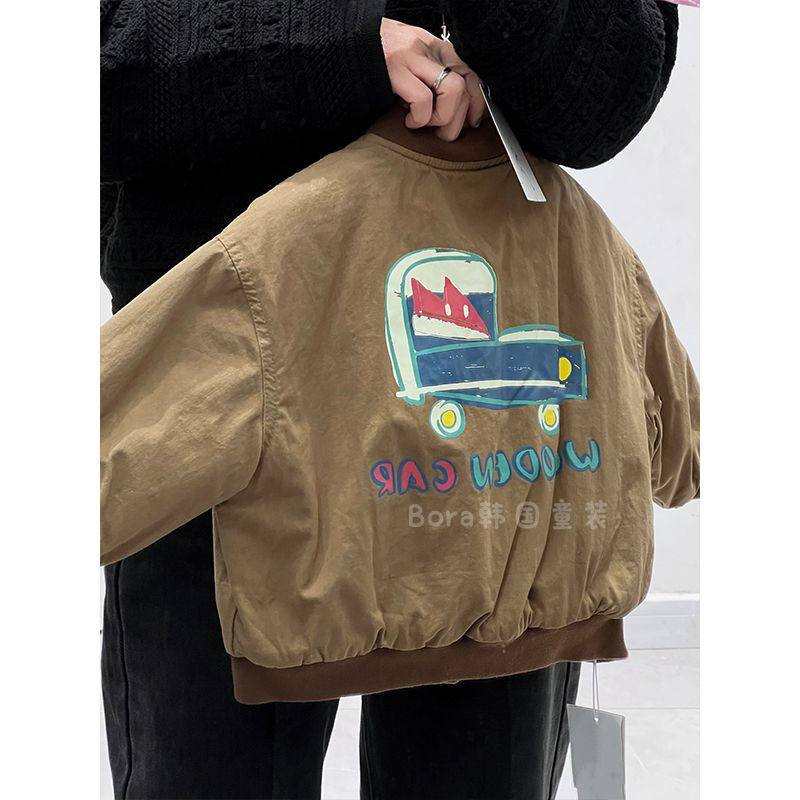 Boys' Jacket Spring and Autumn 2026 New Stylish and Cool Round-Neck Baseball Jacket for Children, Windproof Jacket and Trench Coat for Boys Boys' Jacket Spring and Autumn 2026 New Stylish and Cool Round-Neck Baseball Jacket for Children, Windproof Jacket and Trench Coat for Boys