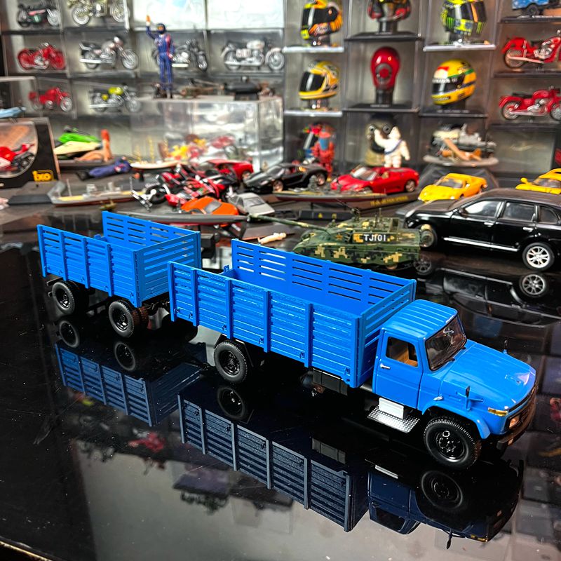 Authentic Alloy Truck Model 1980S Chinese Liberation Brand Truck Long-Head Trailer 1:48 Scale Simulation