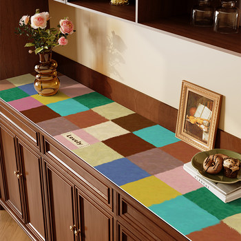 American dopamine sideboard protective pad waterproof and oil-proof free-to-wash tv cabinet table mat porch desktop cushion cover cloth American dopamine sideboard protective pad waterproof and oil-proof free-to-wash tv cabinet table mat porch desktop cushion cover cloth