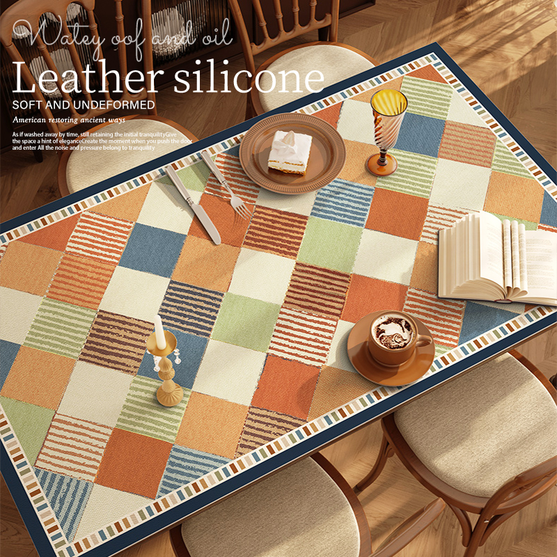 アメリカンスタイルテーブルマット、無洗、耐油、防水、火傷防止、高級PVCマット、デスクトップ保護マット、テーブルクロス、コーヒーテーブルテーブルクロス