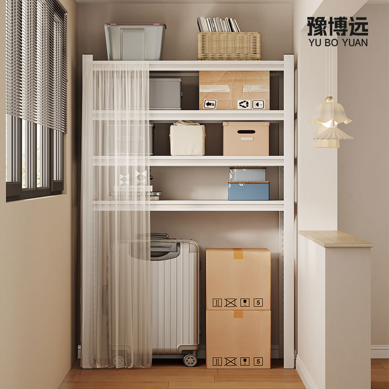 Balcony Storage Rack, Hollow-Type Luggage Storage Rack, Household Shelf, Multi-Layer Floor-Standing High-Leg Rack, Warehouse Miscellaneous Storage Rack