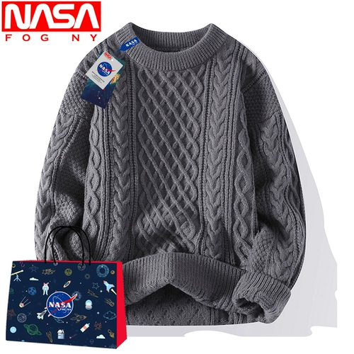 Зимний однотонный трикотажный красный базовый шерстяной свитер для школьников, увеличенная толщина