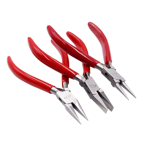 Плоскогубцы с игольчатыми наконечниками ручной работы, ножницы из нержавеющей стали, материал, «сделай сам»