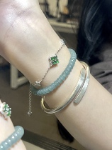 Restocking | s925 sterling silver jade four-leaf clover non-fading bracelet affordable for students
