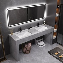 Minimalist marble floor washstand washbasin washbasin toilet double basin washbasin combined hotel paragraph