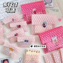 Cute pink love bubble paper protection anti-collision and shock-proof bubble bag envelope gift thick packaging