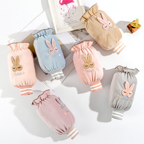 Girls sleeves mid-length autumn and winter primary school students anti-fouling anti-fouling sleeves girls cute down jacket sleeves hand sleeves