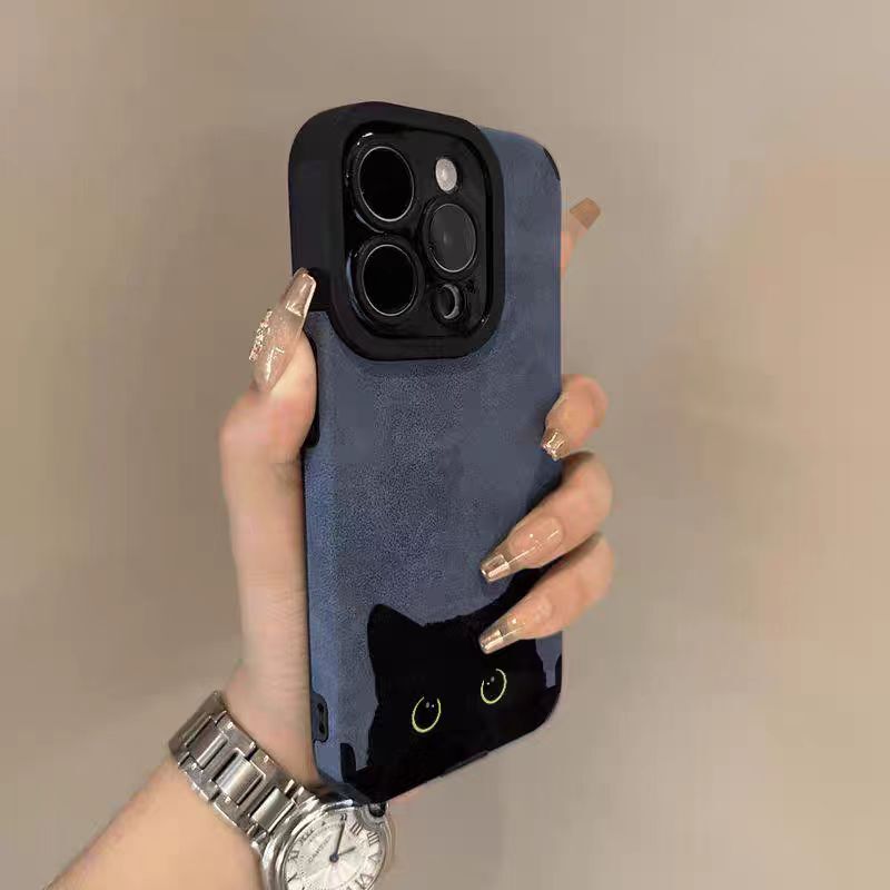 Cute Black Cat A54 Suitable for Samsung Galaxy A56 Phone Case A52S Leather Texture A73 Full Coverage A72 Soft S23Ultra Simple S24 S25 S26+ Creative S22 Trendy A14 A13 Cute Black Cat A54 Suitable for Samsung Galaxy A56 Phone Case A52S Leather Texture A73 Full Coverage A72 Soft S23Ultra Simple S24 S25 S26+ Creative S22 Trendy A14 A13