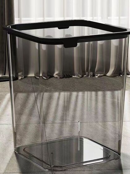 垃圾桶家用无盖大容量透明加厚垃圾桶轻奢风客厅卫生间办公室必备