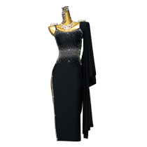 2024 Latin dance competition performance costume long skirt professional dance stage floral dress rumba adult and children