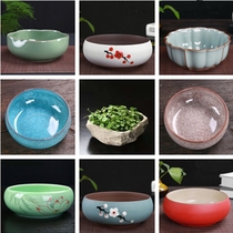 Copper Money Grass Hydroppeter Special Basin Water Fairy Gold Money Grass Flower Pot ceramic Sleeping Lotus Basin vat Balcony Extra-large Mega container