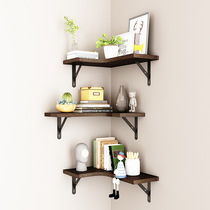Corner storage rack desktop wall bookshelf hanging wall partition living room corner bedroom wall corner triangle storage rack