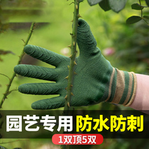 园艺手套防刺防水月季防扎耐磨捡板栗花艺师园林种植种花园丁专用