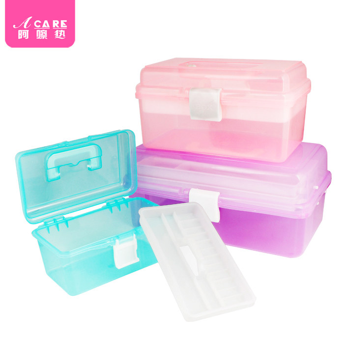 Portable desktop painting small nail art painting multi-functional large primary school student storage box box art toolbox