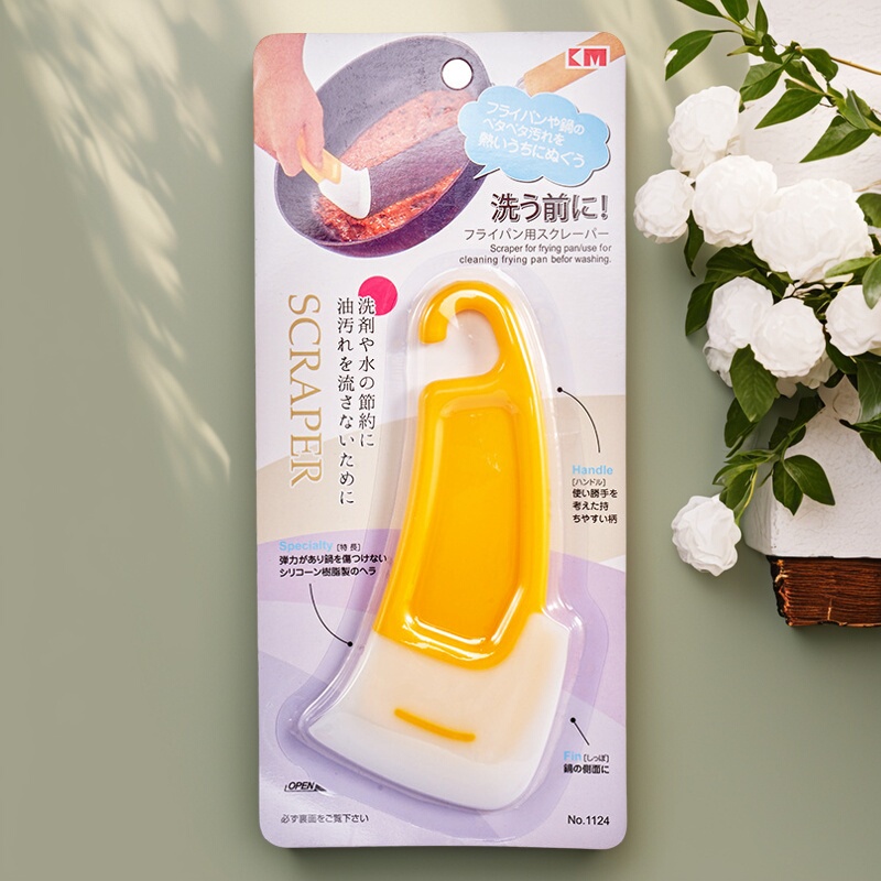 Japanese-Style Soft Rubber Scraper for Cleaning Pot Bottoms, High-Temperature Resistant Scraper for Washing Pots, Bowls, and Dishes, Non-Stick Pan Household Scraper, Oil Stain Scraper