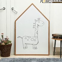 Ruixuan Mucheng Ins style house whiteboard wall decoration wooden frame hanging magnetic childrens room graffiti creative background wall