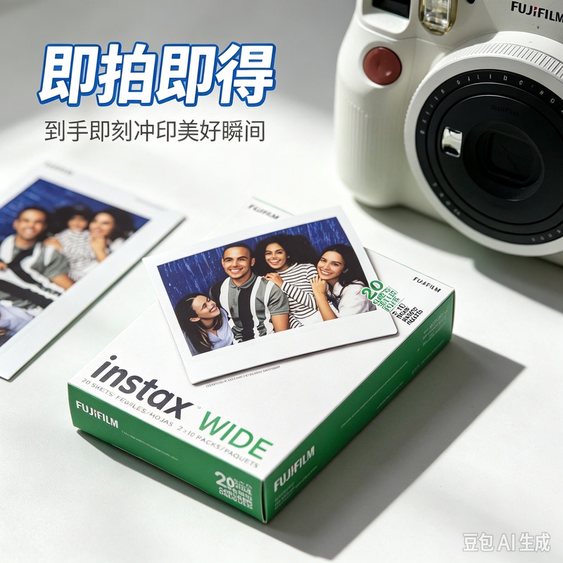 Polaroid 5inch Wide-Format White-Edged Photo Paper Fuji Wide210Instax300Wide400/Evo Camera Film