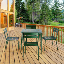 Modern simple outdoor leisure iron table and chair set open-air garden courtyard milk tea shop creative coffee table bar table