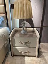 2022 new style double bed modern and simple 1 8m master bedroom small apartment Italian style French bed storage bedside table direct supply