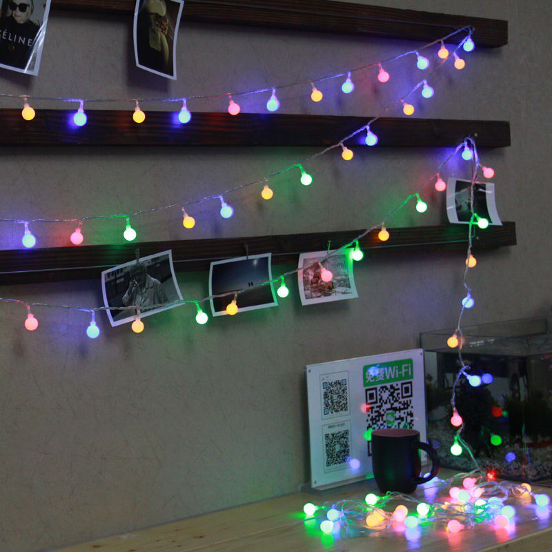 Christmas atmosphere lights LED New Year's Day lights flash string lights small bulbs bedroom room decoration New Year shopping mall layout