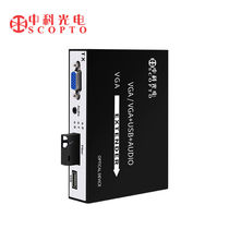 Zhongke Optoelectronics HD VGA video optical transceiver ZK-VGA USB-A terminal mouse front disk fiber optic extender