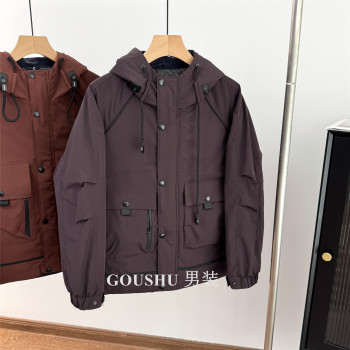 Outdoor camping high-quality heavy-duty windproof hooded jacket cotton jacket men's autumn and winter workwear cotton jacket Outdoor camping high-quality heavy-duty windproof hooded jacket cotton jacket men's autumn and winter workwear cotton jacket