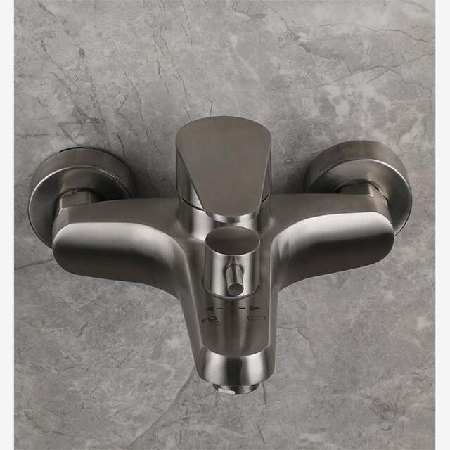 304 Stainless Steel Shower Faucet Bathroom Hot and Cold Switch Bathtub Faucet Triple Shower Bath Mixer Valve