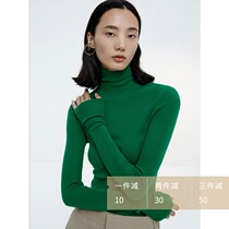 Press-free sweater Japanese island fine and seamless molding German Yangzi yarn wool cashmere high collar undershirt