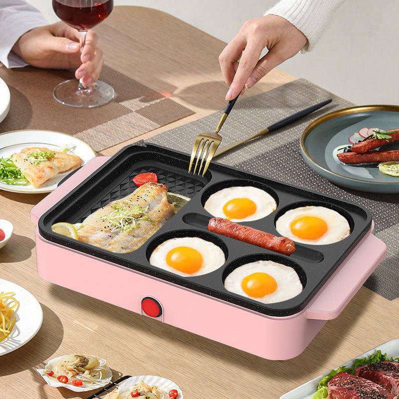 South Pole Fried Egg Theorizer Burger Machine Home Breakfast Machine Mold Nonstick Flat-bottomed Frying Pan Branded Four Holes Pan 