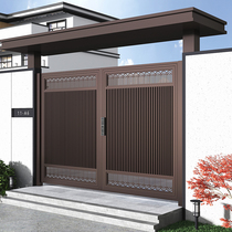 铝合金大门户外别墅庭院门铁艺大门双开门农村自建房大门单双开门