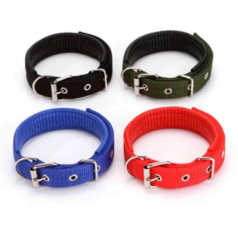 小型雑種犬、子犬、中型～大型犬に適した、厚みがあり丈夫な犬用首輪。