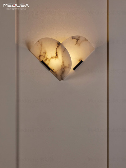 Frenchpierre Chareau Spanish Marble Wall Lamp French Art Hotel Corridor Staircase Background Wall Lamp