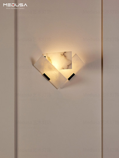 Frenchpierre Chareau Spanish Marble Wall Lamp French Art Hotel Corridor Staircase Background Wall Lamp