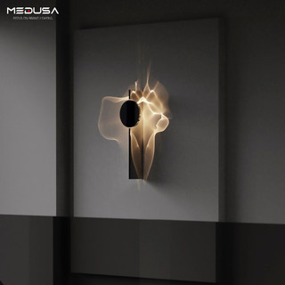 Pushe e motion luz y sombra lámpara de pared diseñador moderno minimalista hotel fondo pared pasillo dormitorio cabecera