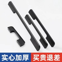 Bullet Gold Lengthened Handle Modern Simple Large Wardrobe Black Cabinet Shoe Cabinet Drawer Aluminum Alloy Door Handle