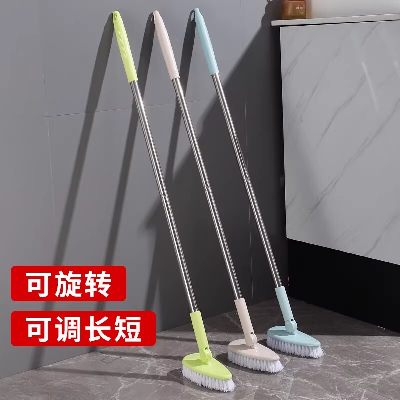 British Hoinvaet Bathroom Cleaning Brush, Toilet Brush with No Dead Corners, Tile Cleaning Without Bending, Extended Handle for Cleaning Floor Gaps and Toilets