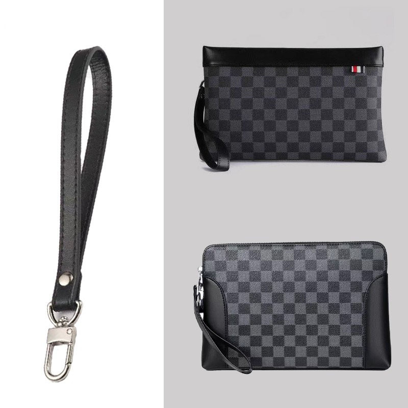 Suitable for Lv Handbags, Wrist Straps, Wallet Straps, Carrying Straps, Clutch Bag Straps, Accessories, Hand Straps, Black Genuine Leather