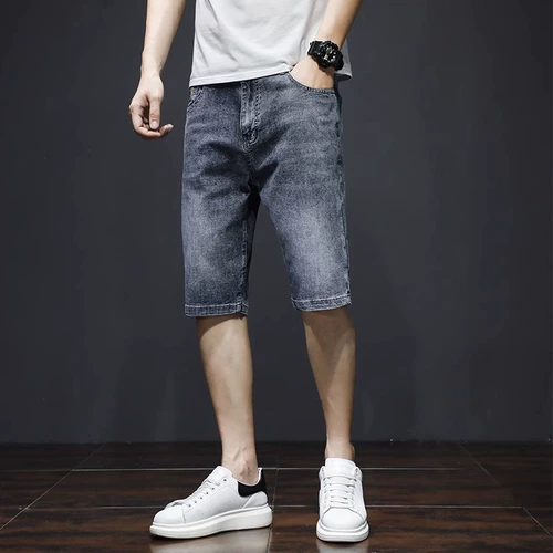 LEE CHEUNG Шелковая джинсовая юбка, летние тонкие шорты, штаны для отдыха, свободный прямой крой